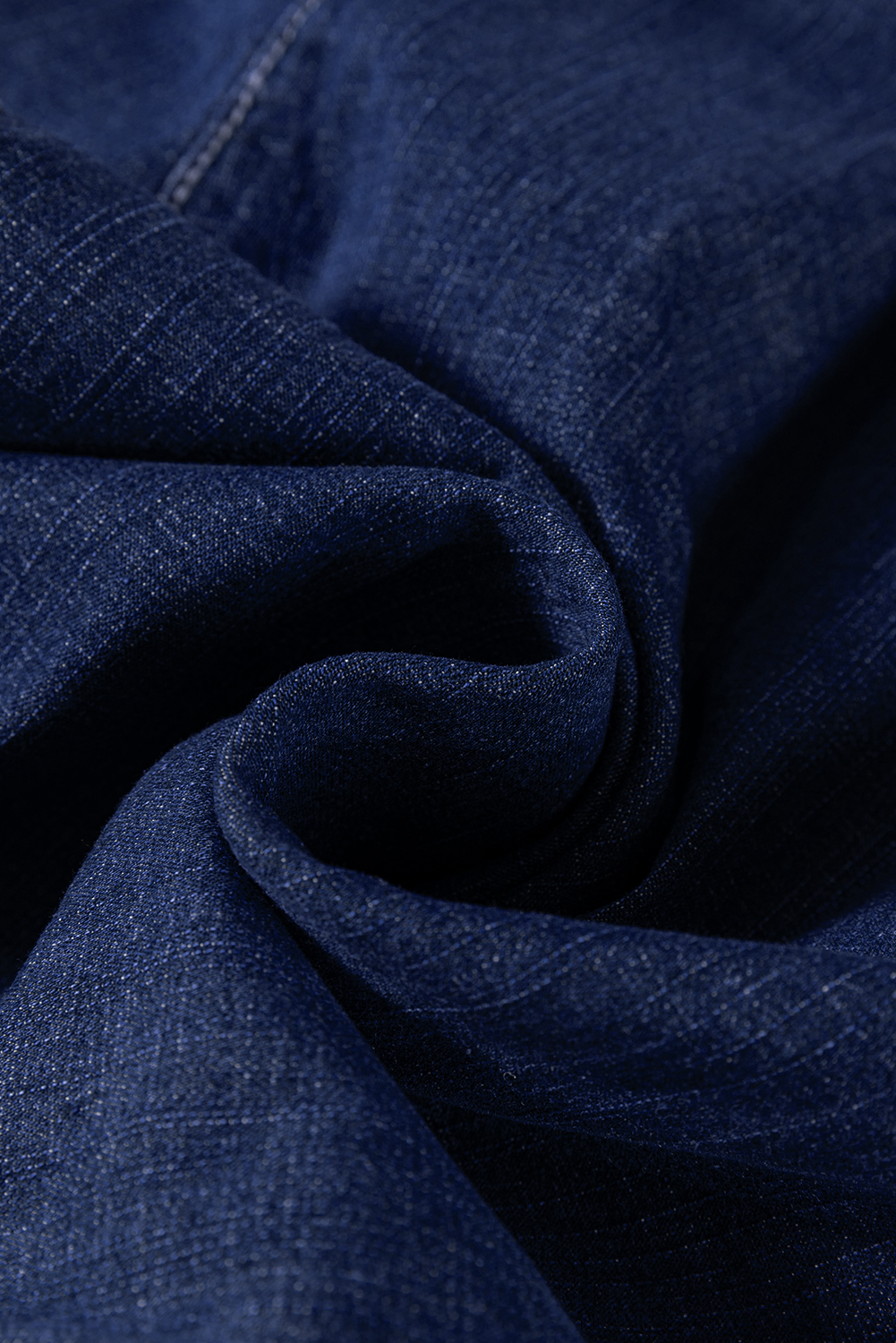 Dark Blue Plus Size Stitching Washed Flare Jeans