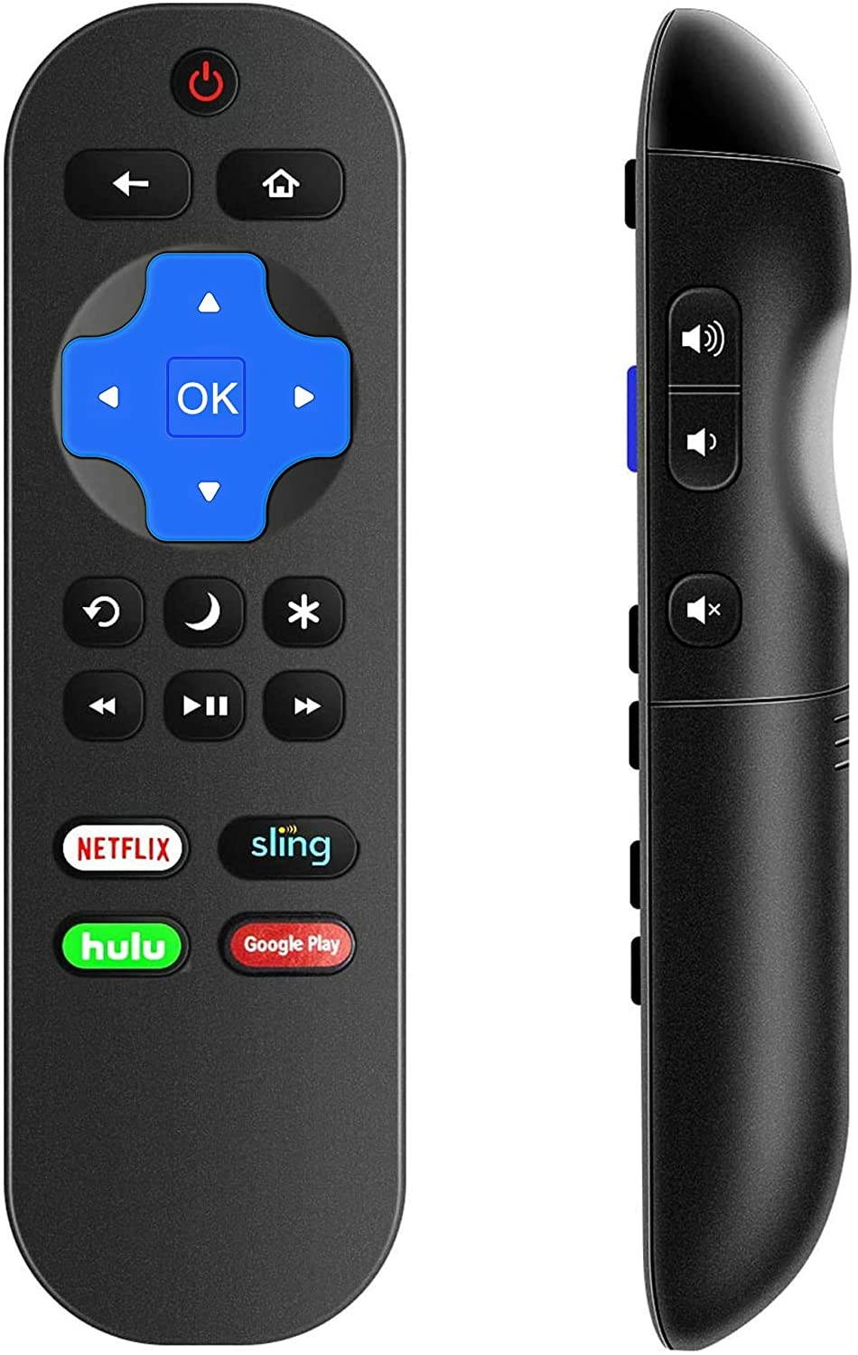 Motiexic NS-RCRUS-17 Remote Control Compatible with Insignia Roku TV NS-32DR420NA16 NS-32DR420NA16A NS-32DR420NA16B NS-40DR420NA16 NS-40DR420NA16B NS43DR710NA17 NS-43DR710NA17 NS-48DR420NA16