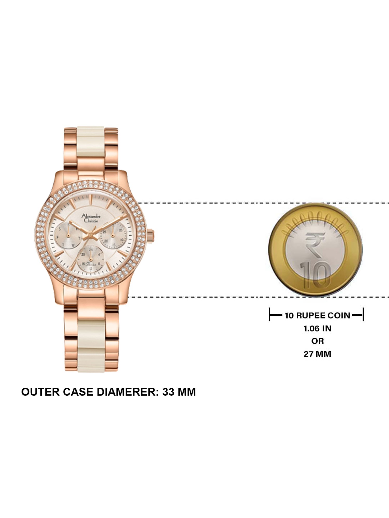 ALEXANDRE CHRISTIE 2932BFBRGLN Multifunction Watch for Women