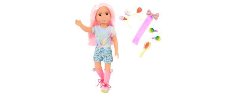 Glitter Girls Poseable Doll with Colored Hair & Accessories - Nixie
