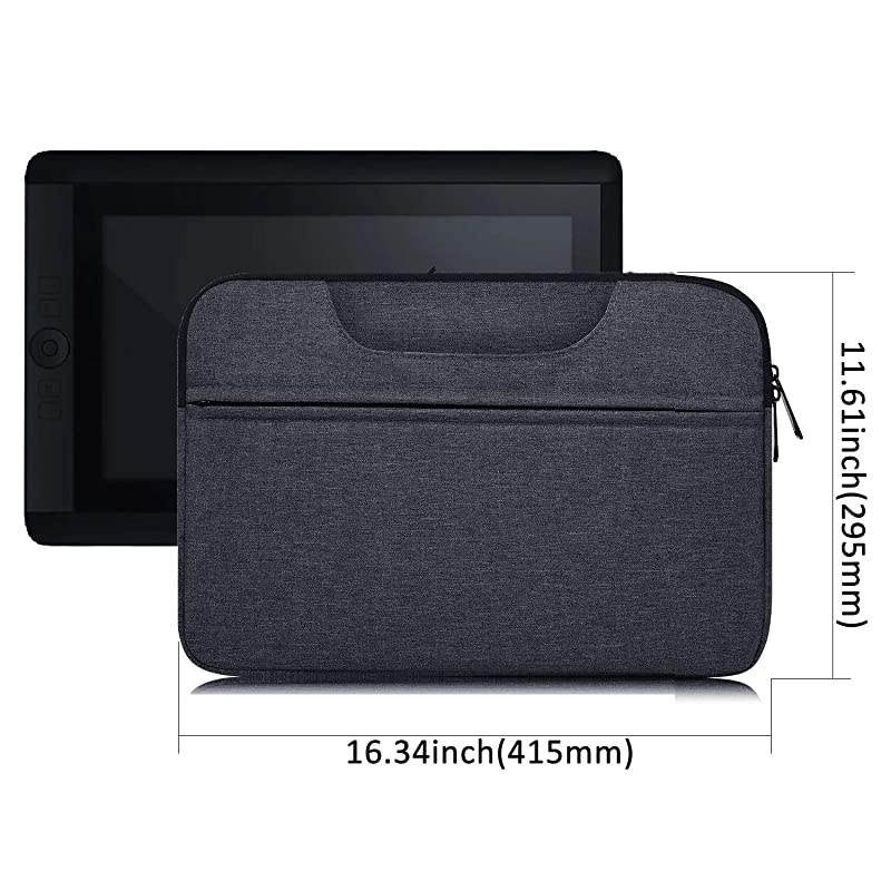 Drawing Tablet Monitor Carrying Bag Case Protective Sleeve for Huion KAMVAS Pro 13 GT133GT116 Huion Q11K V2 Wacom Cintiq 13HD XpPen Artist12 Space Gray
