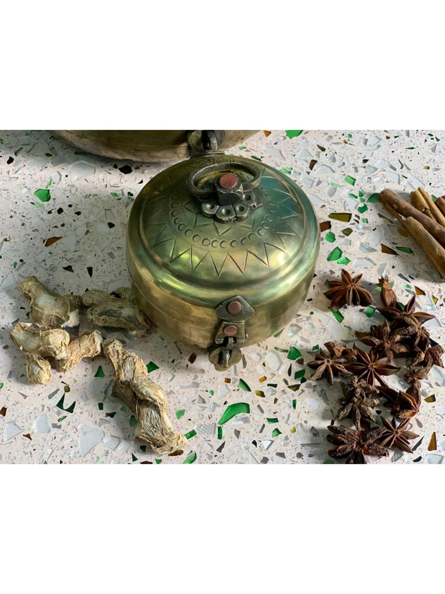 Artisans Rose Gold Brass Piro Vintage Baby Chappati Box