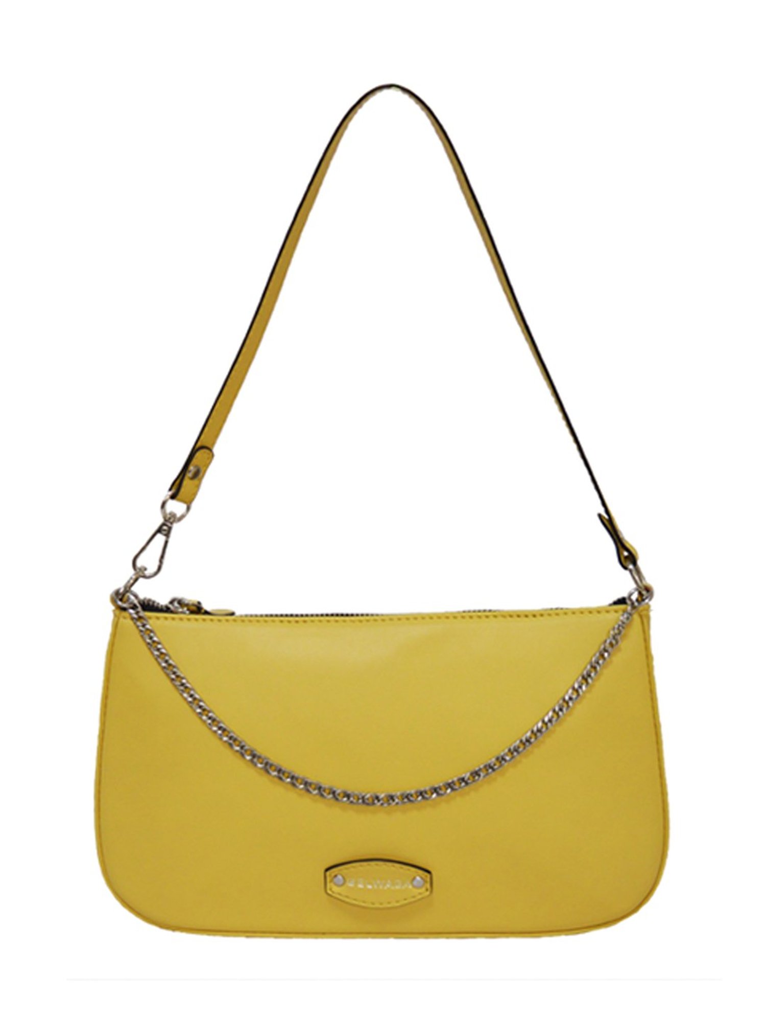 BELWABA Yellow Solid Medium Shoulder Bag