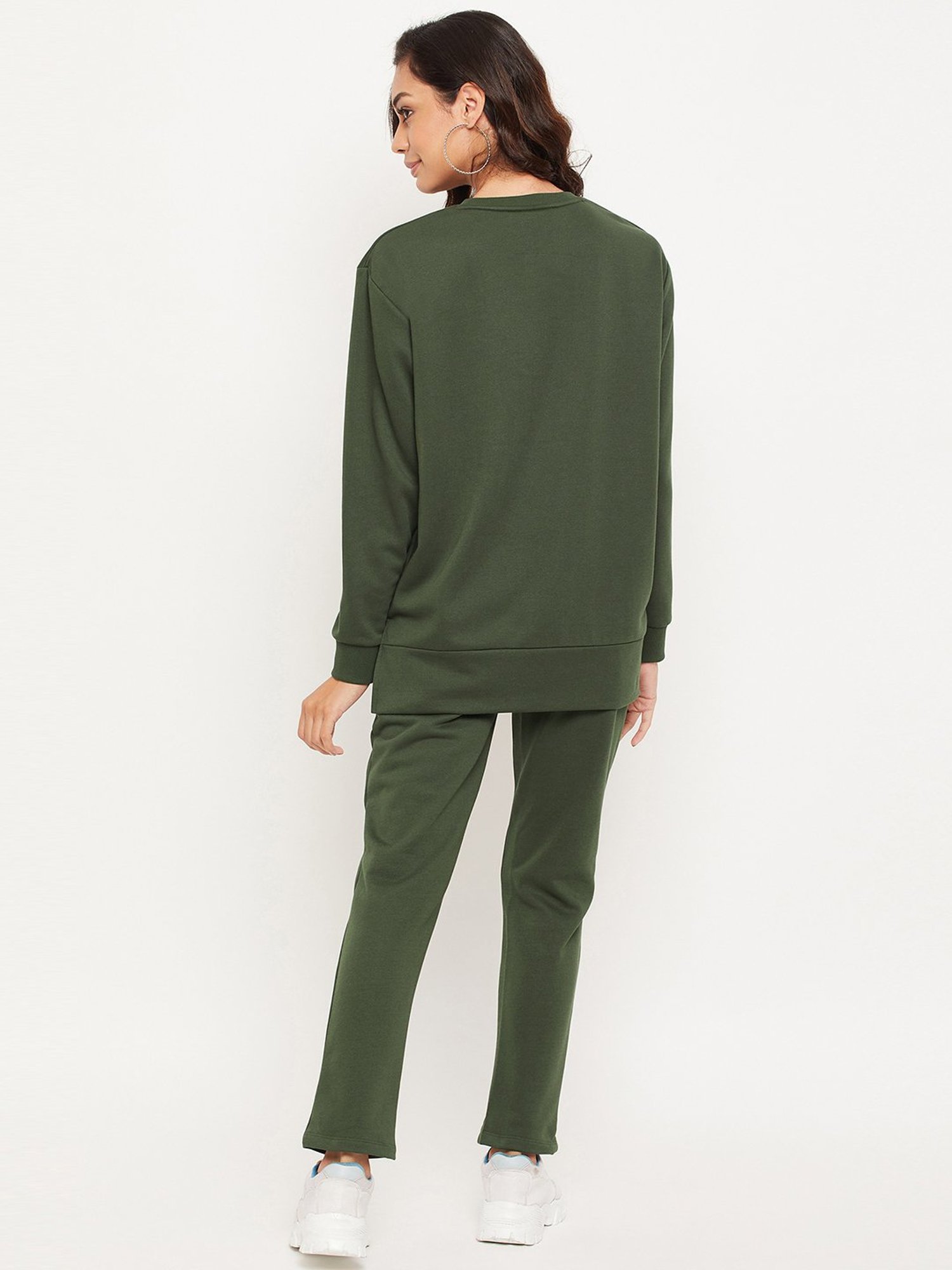 EDRIO Green Regular Fit Track Suit