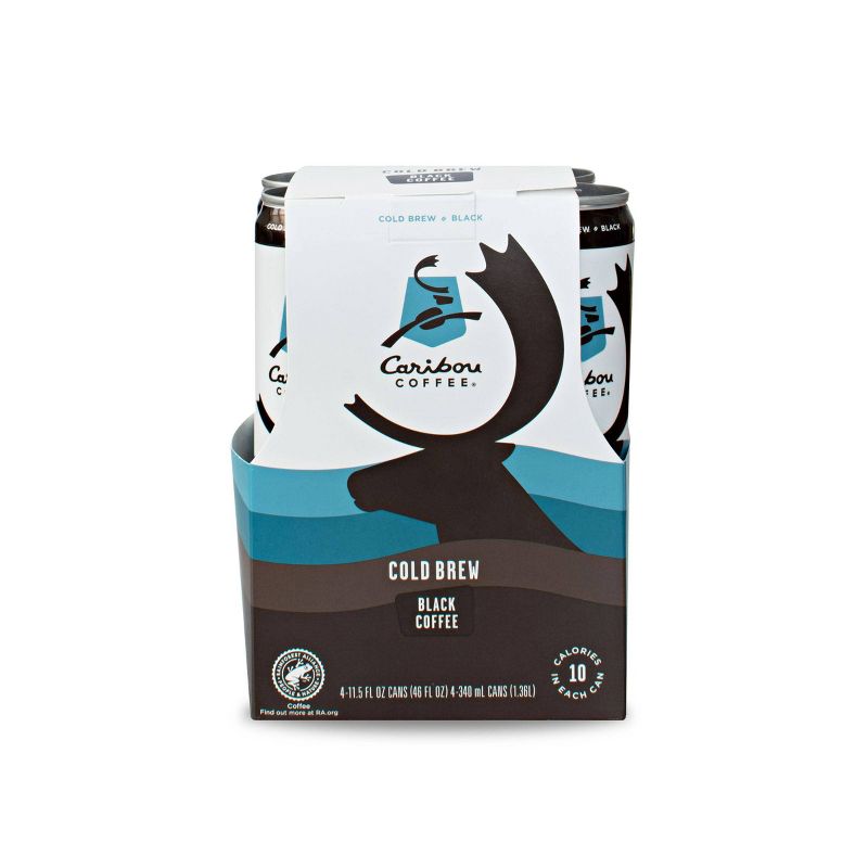 Caribou Coffee Cold Brew Black - 4pk/11.5 fl oz Cans