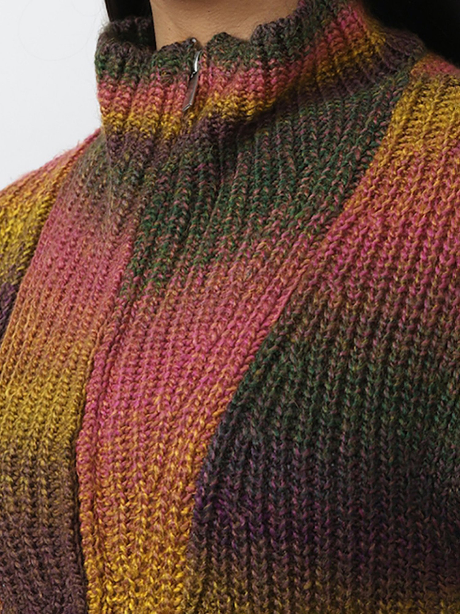 Forever 21 Multicolor Half Sleeves Sweater