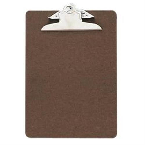 Officemate Hardboard Clipboard 1" Paper Capacity 6"x9" Brown 83103
