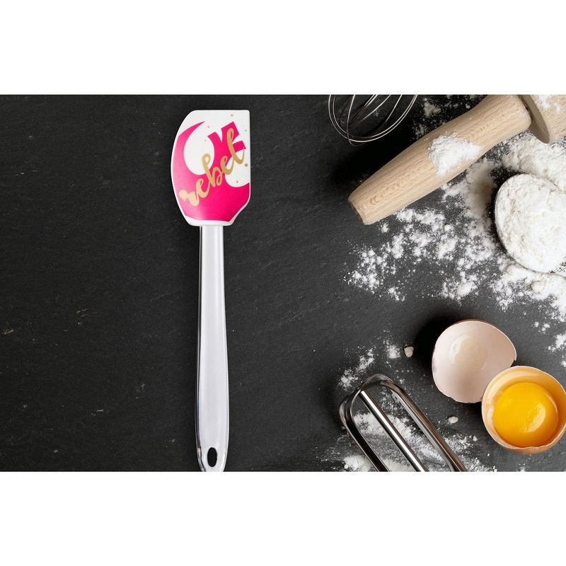 Cookduo Mix & Measure Spoon - Red Silicone Spoon with Adjustable Measuring Spoon FDA