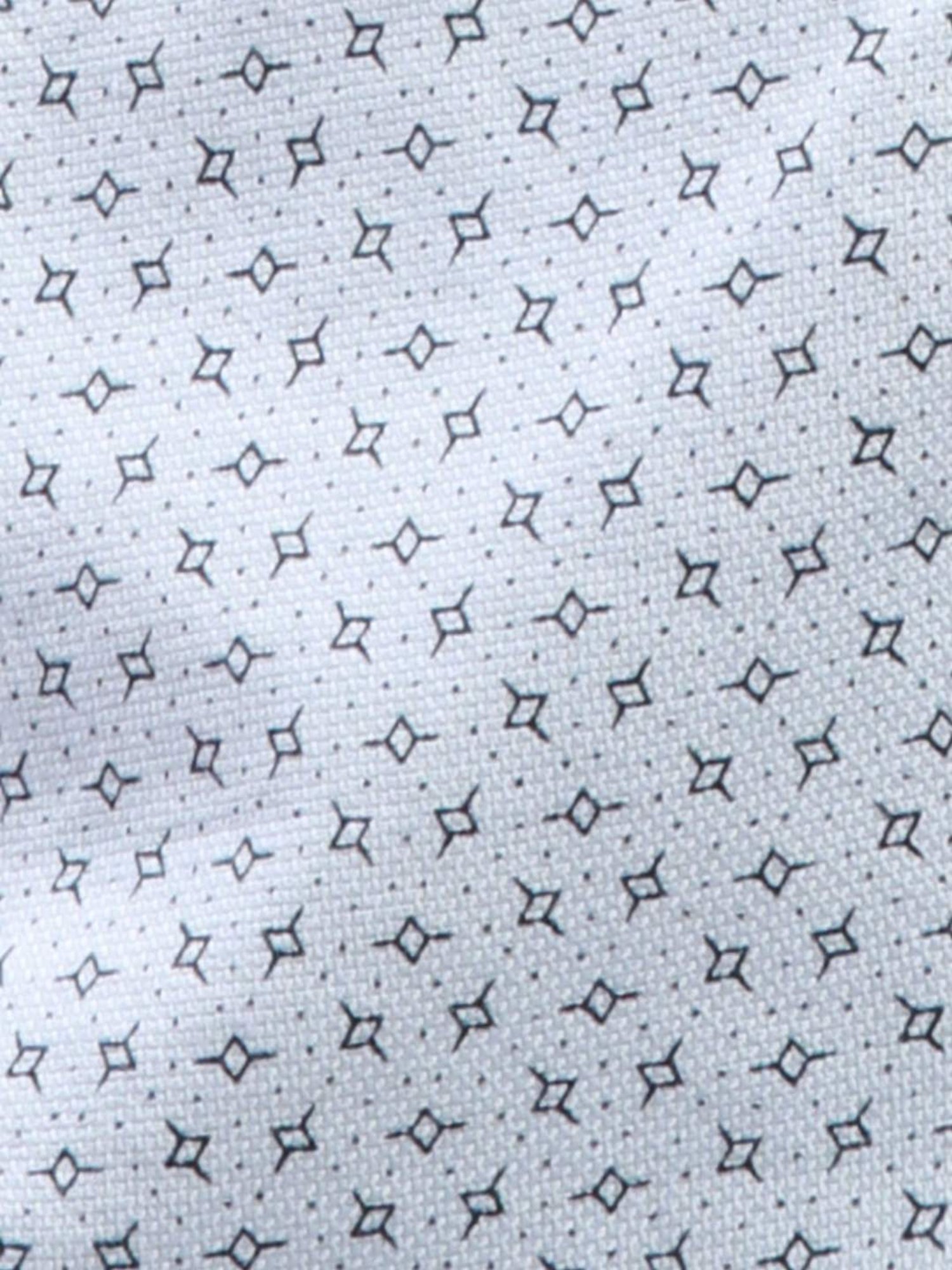 Parx Blue Cotton Slim Fit Printed Shirt