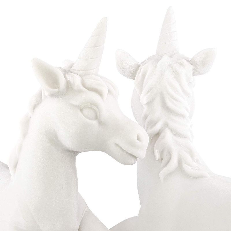 2-Piece Set Paint Your Own Unicorn Decorative Figurines for DIY Painting, 6 x 3 x 5.5 Inches