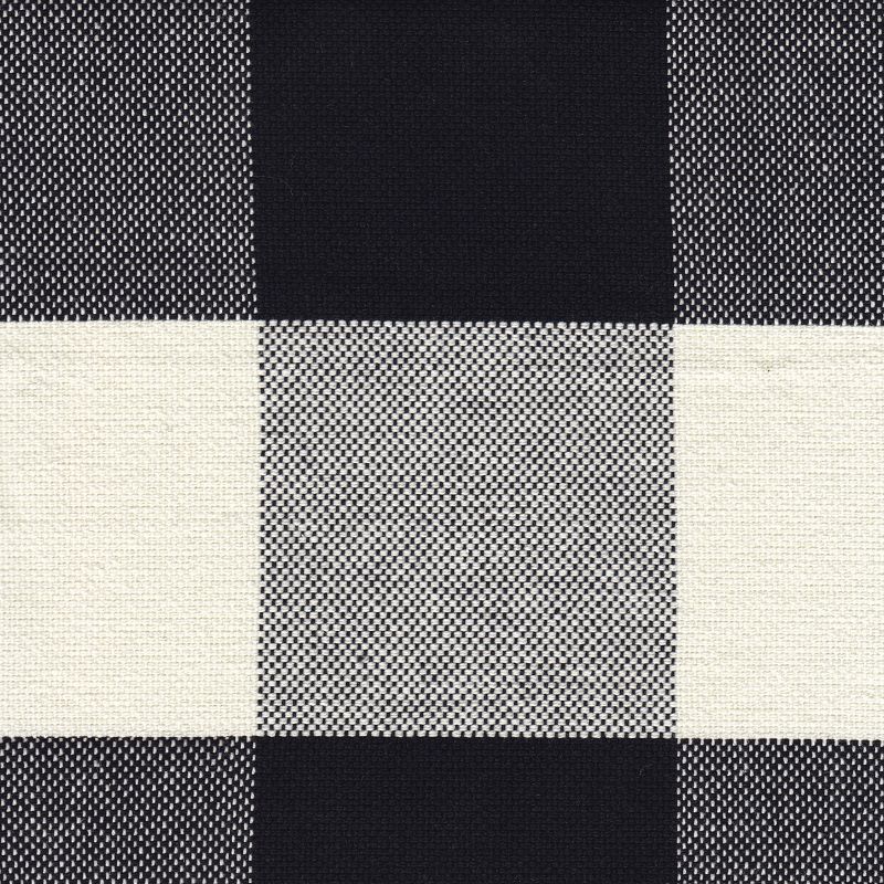 Large Decorative Storage Bench Black Plaid - HomePop