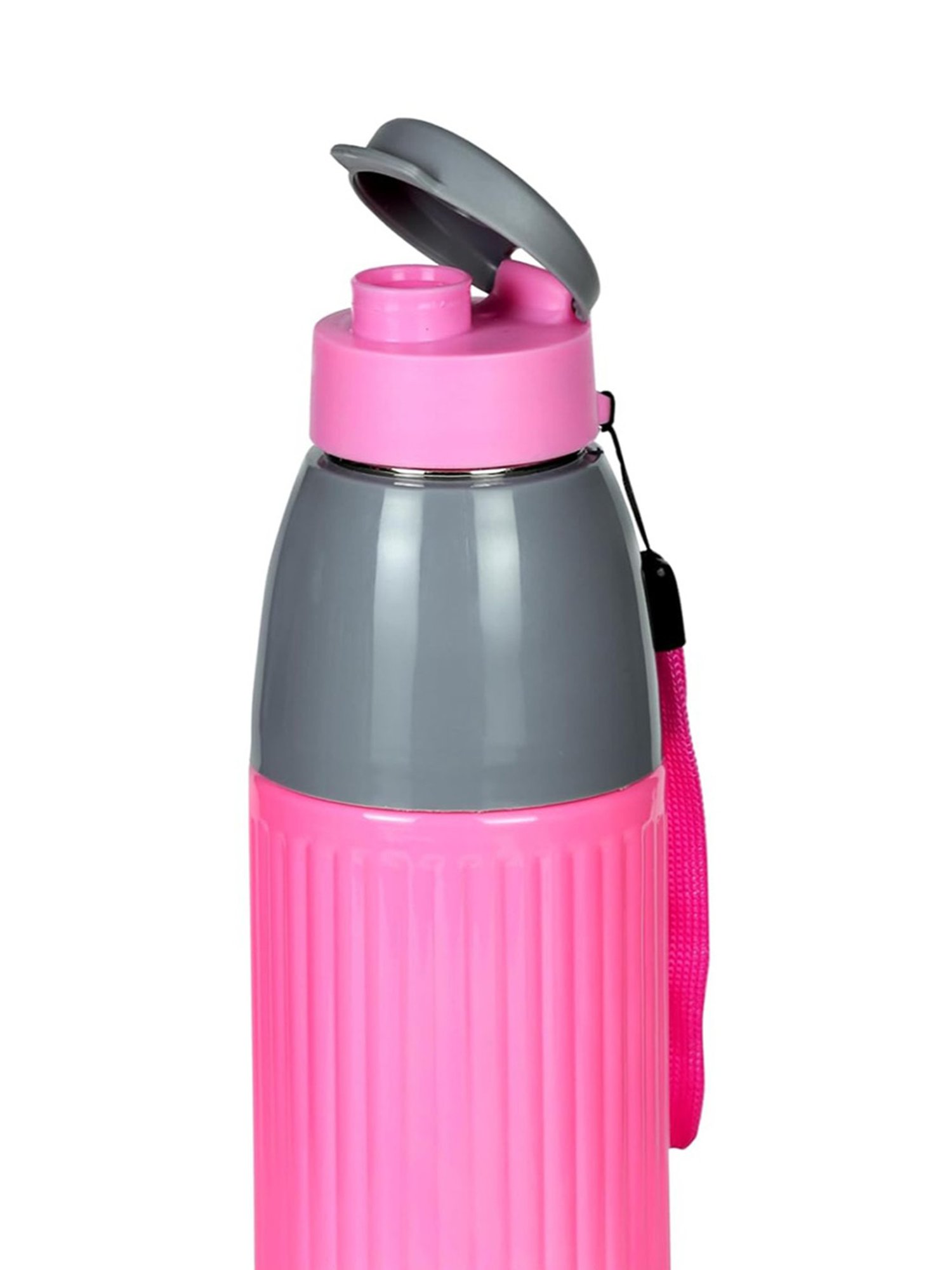 Varmora Veto Pink Stainless Steel Insulated Inner Steel Outer Plastic Water Bottle - 700 ml