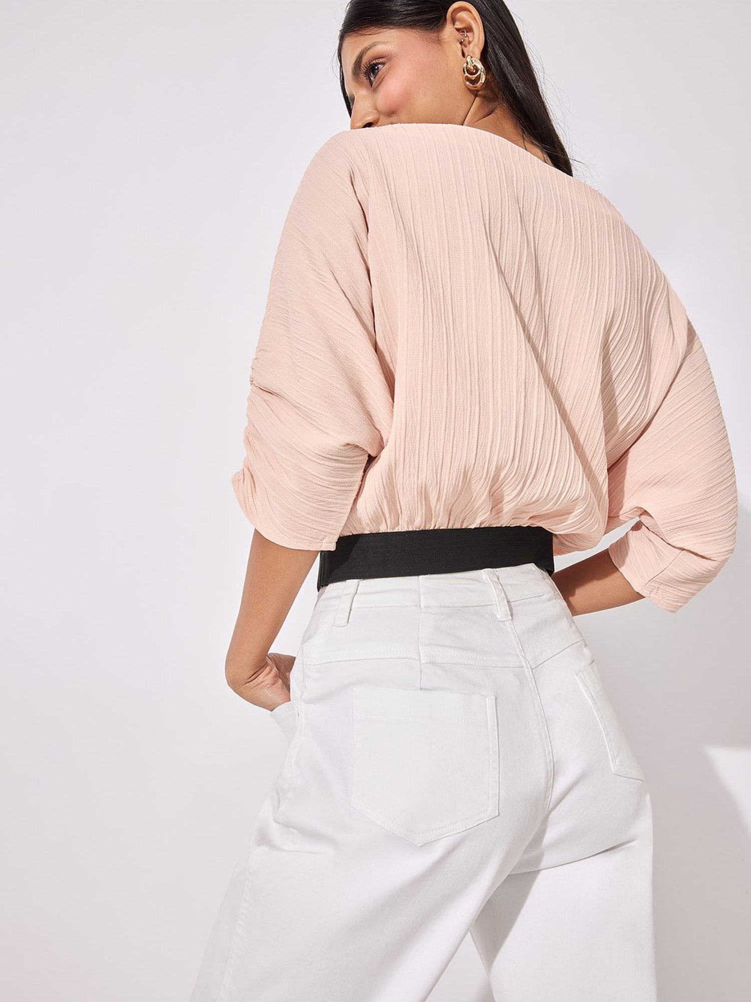 The Label Life Light Pink Regular Fit Top