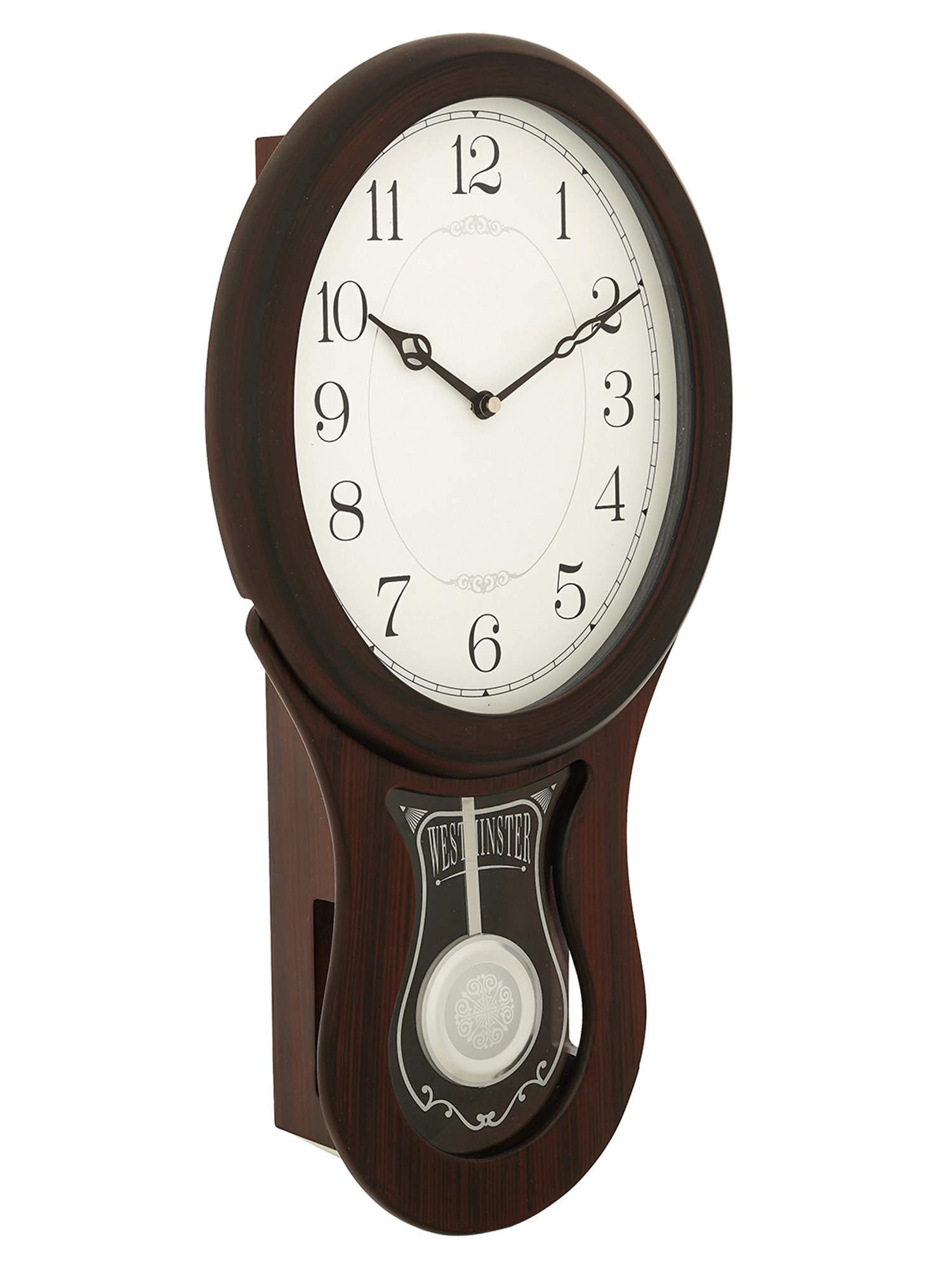 CHRONIKLE Classic Vertical Rosewood Brown Wood Wall Clock