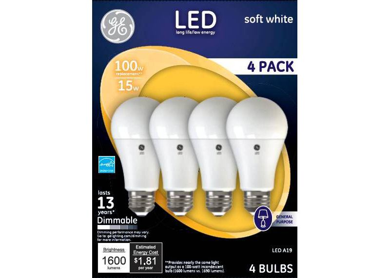 General Electric 100W 4pk SW Aline LED Bulb