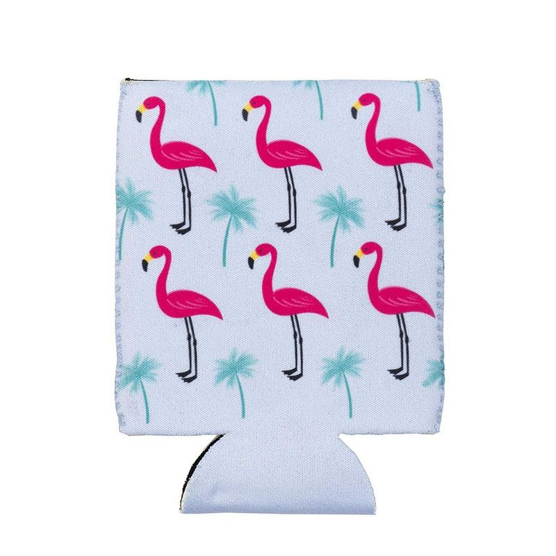 12-Pack Summer Parties Can Cooler Sleeves, 12 oz Insulated Beer Koozies Neoprene Holder, 4 Assorted Designs: Flamingo, Fruit, Toucan & Ice-cream