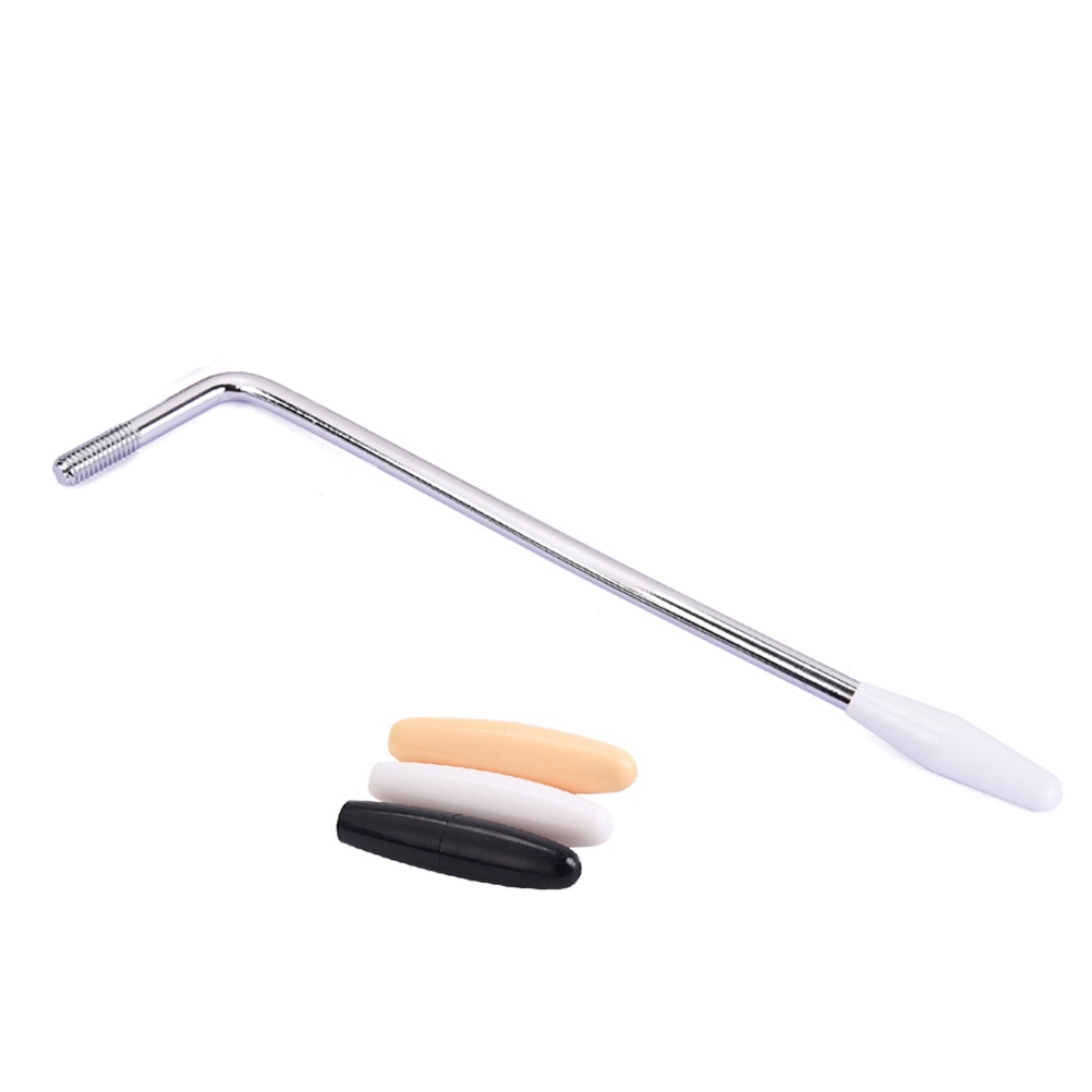 6mm Thread Guitar Tremolo Arm Whammy Bar Arm with 3 Tips for Electric Guitar (Silver)