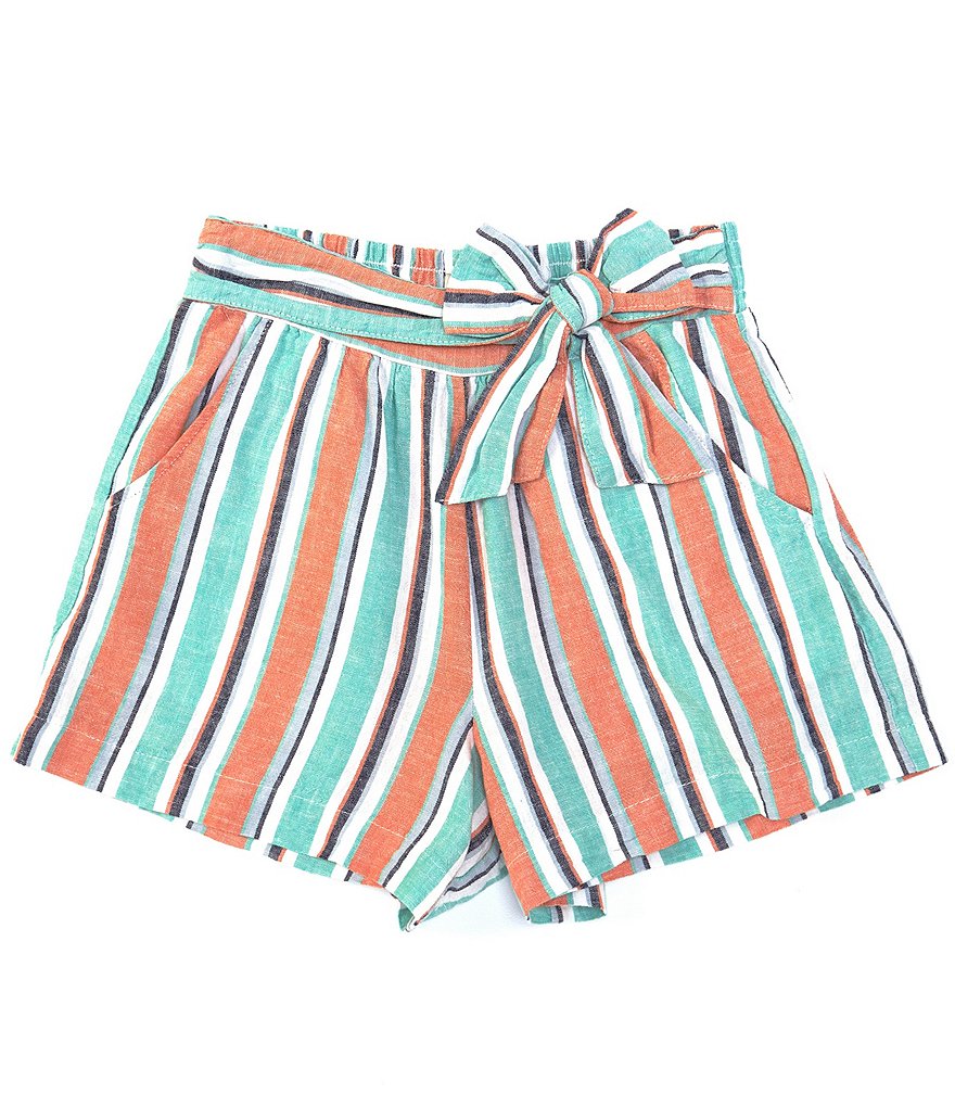 Habitual Big Girls 7-16 Striped Linen Shorts