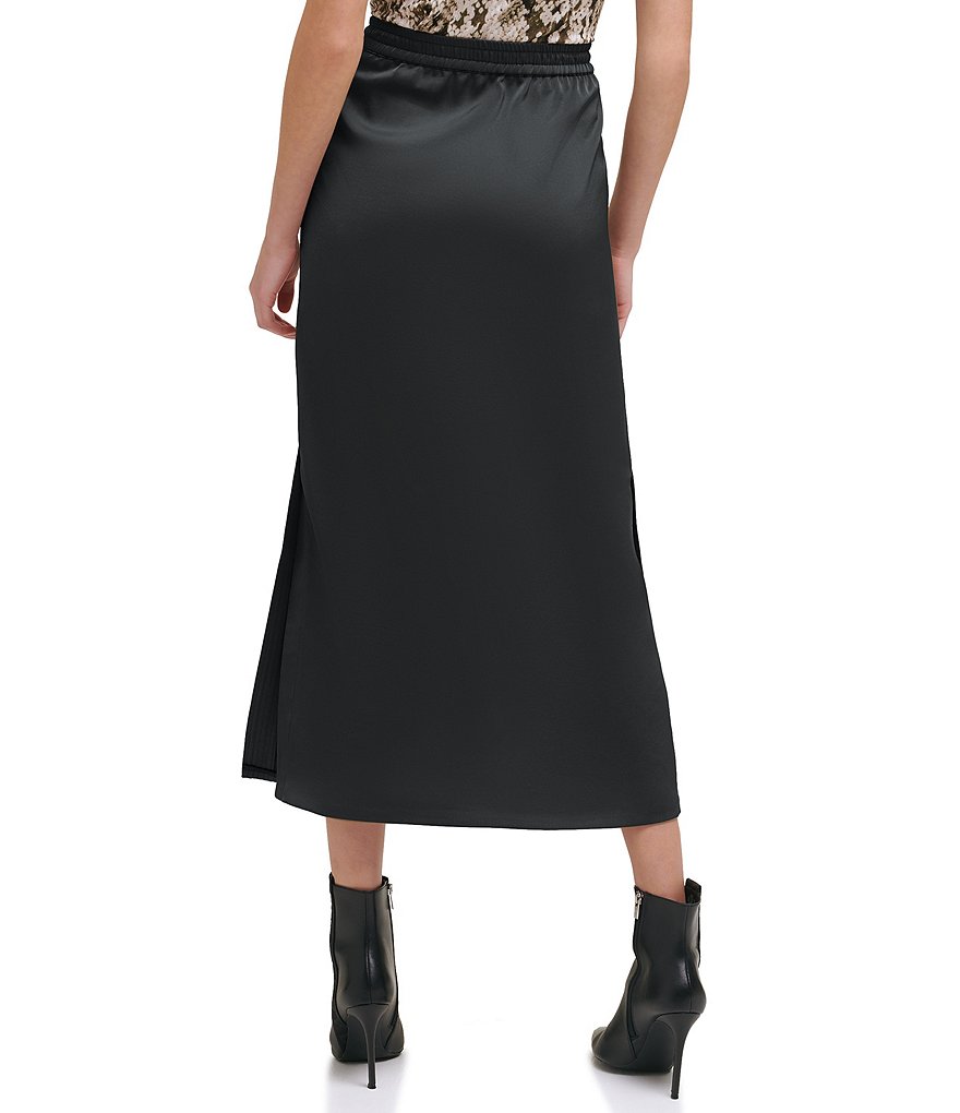 Eva Varro Animal Print Knit Jersey Wide Yoke A-Line Midi Skirt