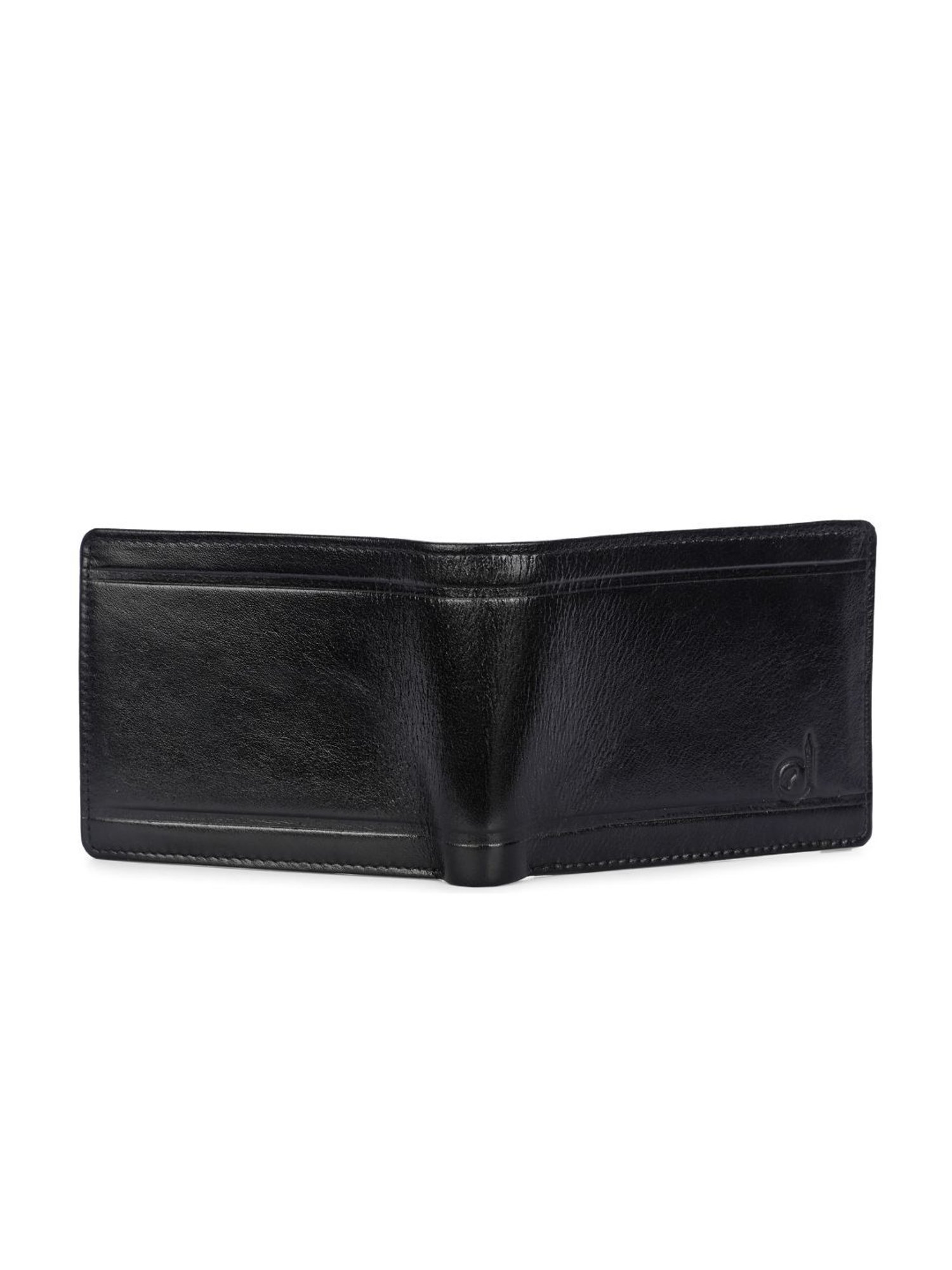 Clog London Black Leather Small Bi-Fold Wallet for Men