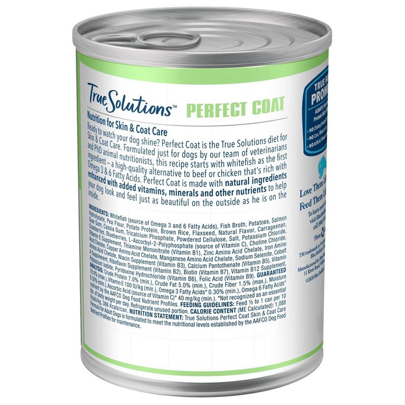 Blue Buffalo True Solutions Perfect Coat Wet Dog Food - 12.5oz