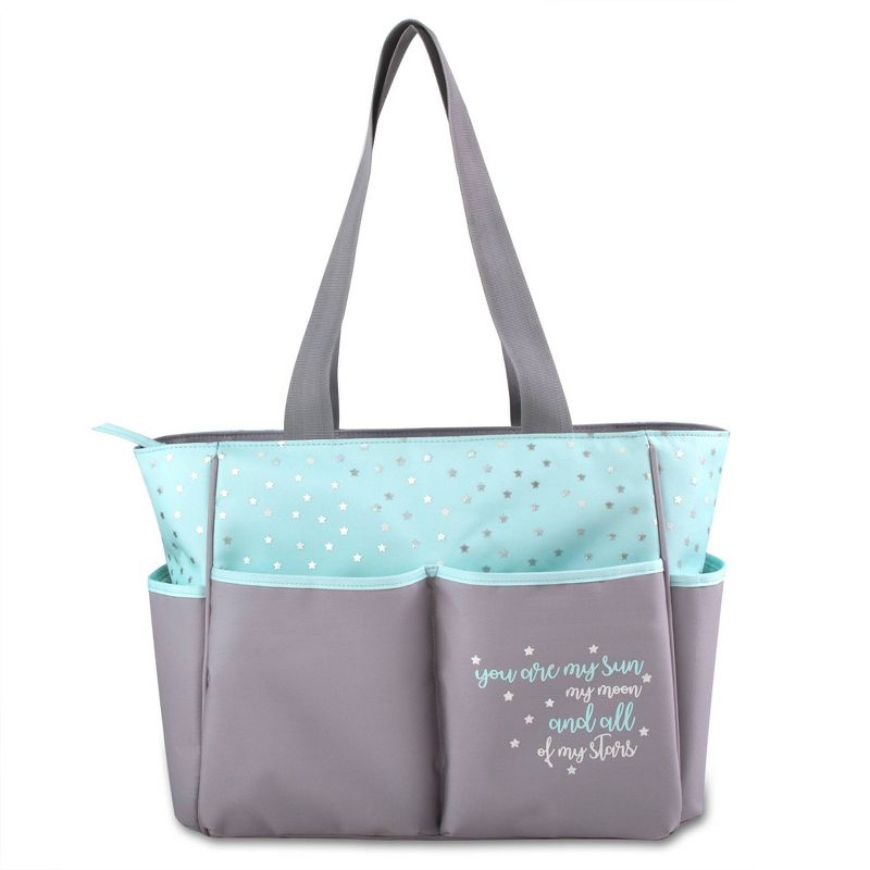Baby Essential Kisses & Stars 5-in-1 Tote - Aqua