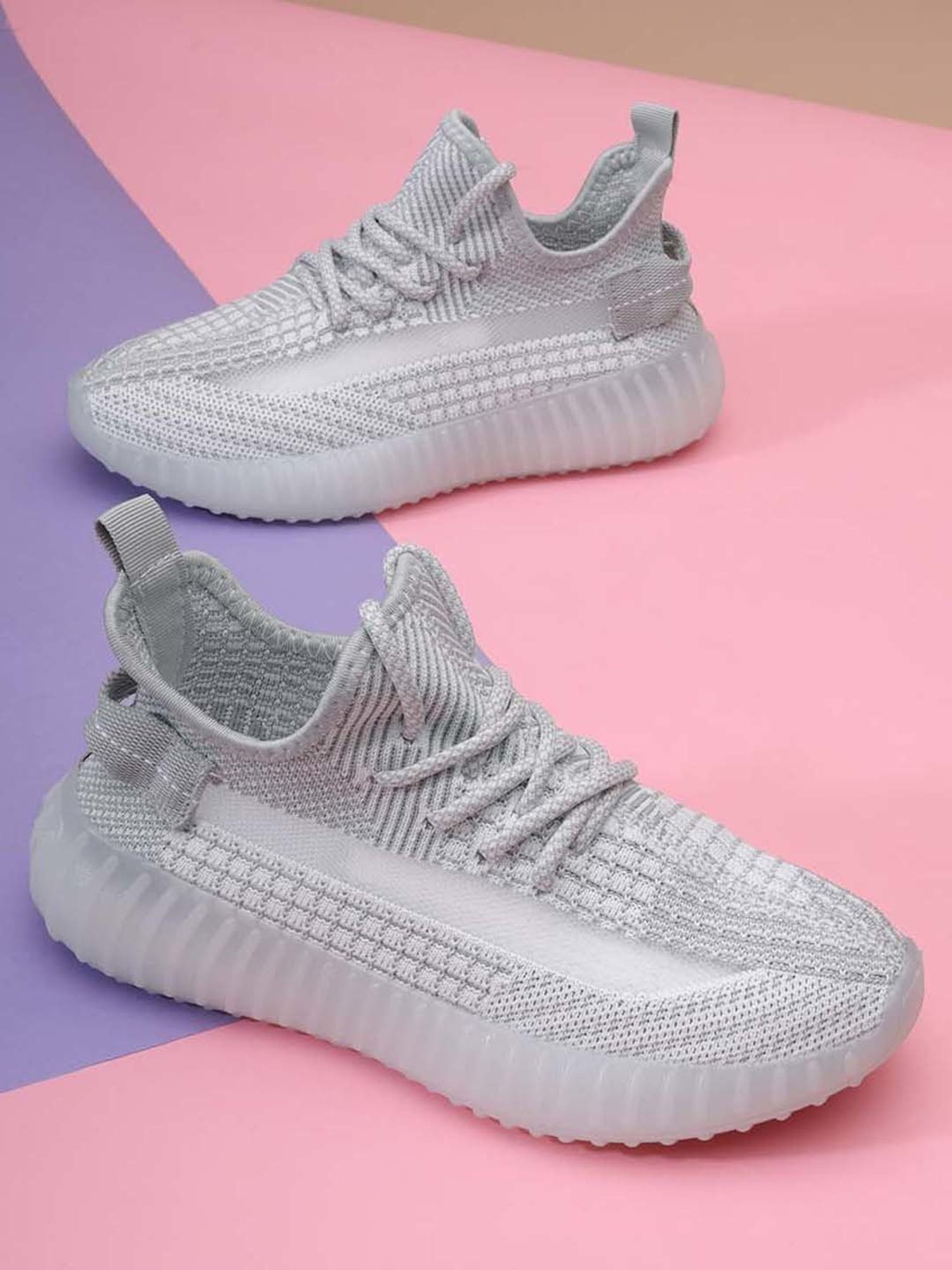 Truffle Collection Women's Grey Casual Sneakers