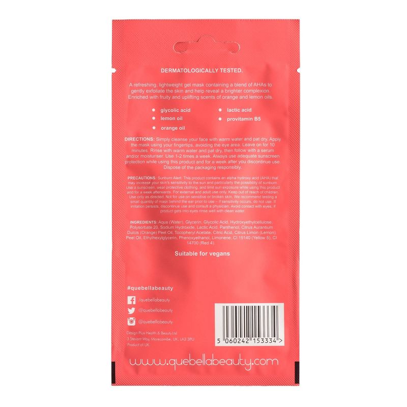 Que Bella Professional Vitamin Glow Gel Mask - 0.5 fl oz