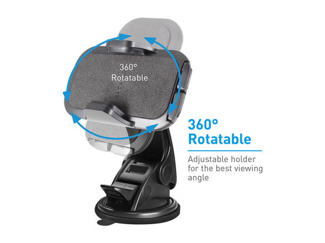 Macally Black Suction Cup Mount For iPhone, iPod, Cell Phone, MP4, GPS MGRIP2