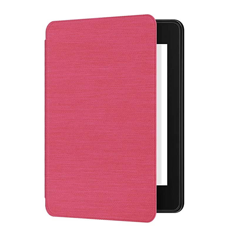 Fabric Case for Kindle Paperwhite 10th 2018 - Thinnest&Lightest Smart Cover with Auto Wake/Sleep - Support Back Cover adsorption(Not fit Kindle 10th 2019 or Kindle oasis3 10th 2019),K10 Pink