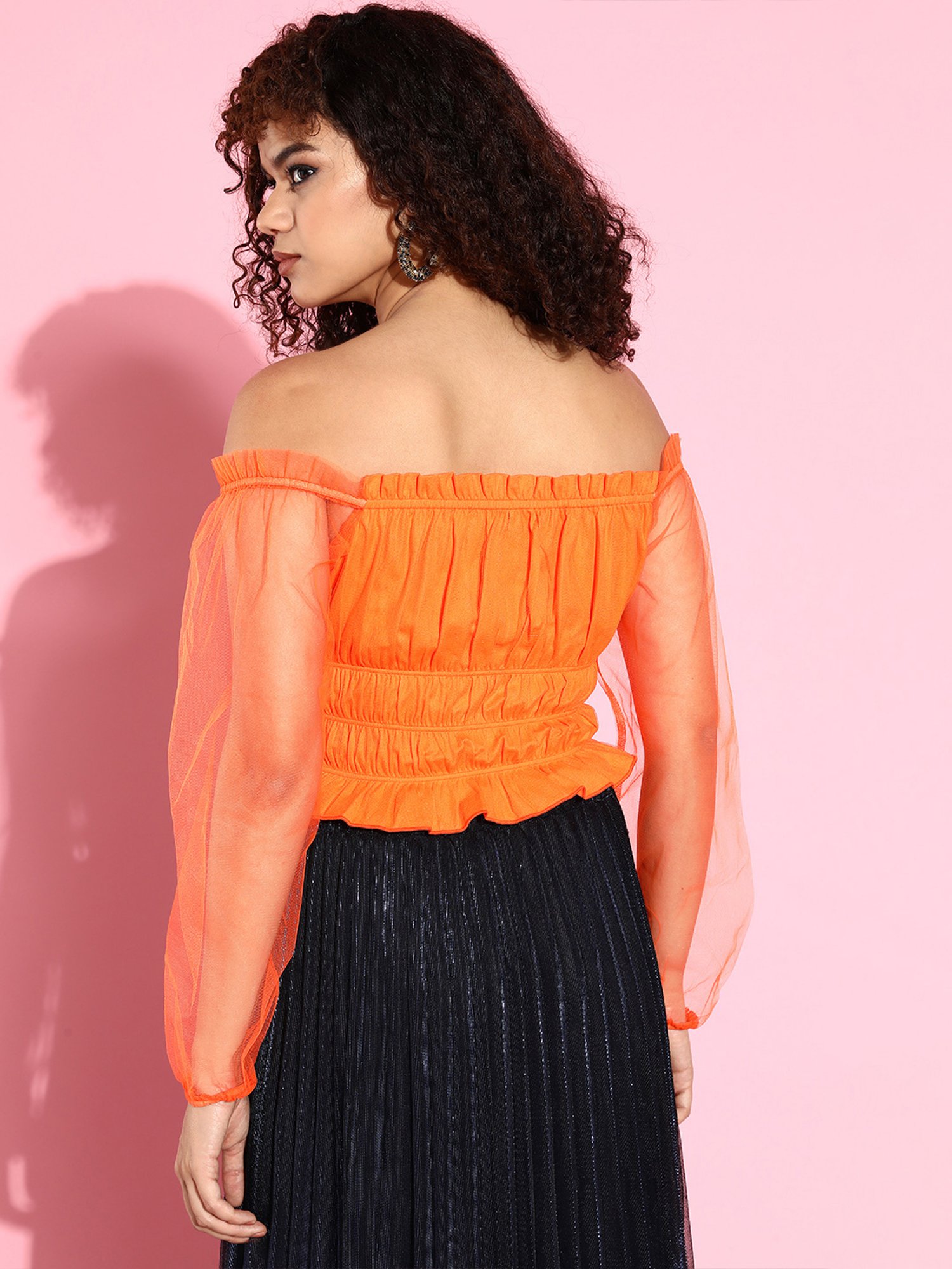 KASSUALLY Orange Relaxed Fit Top