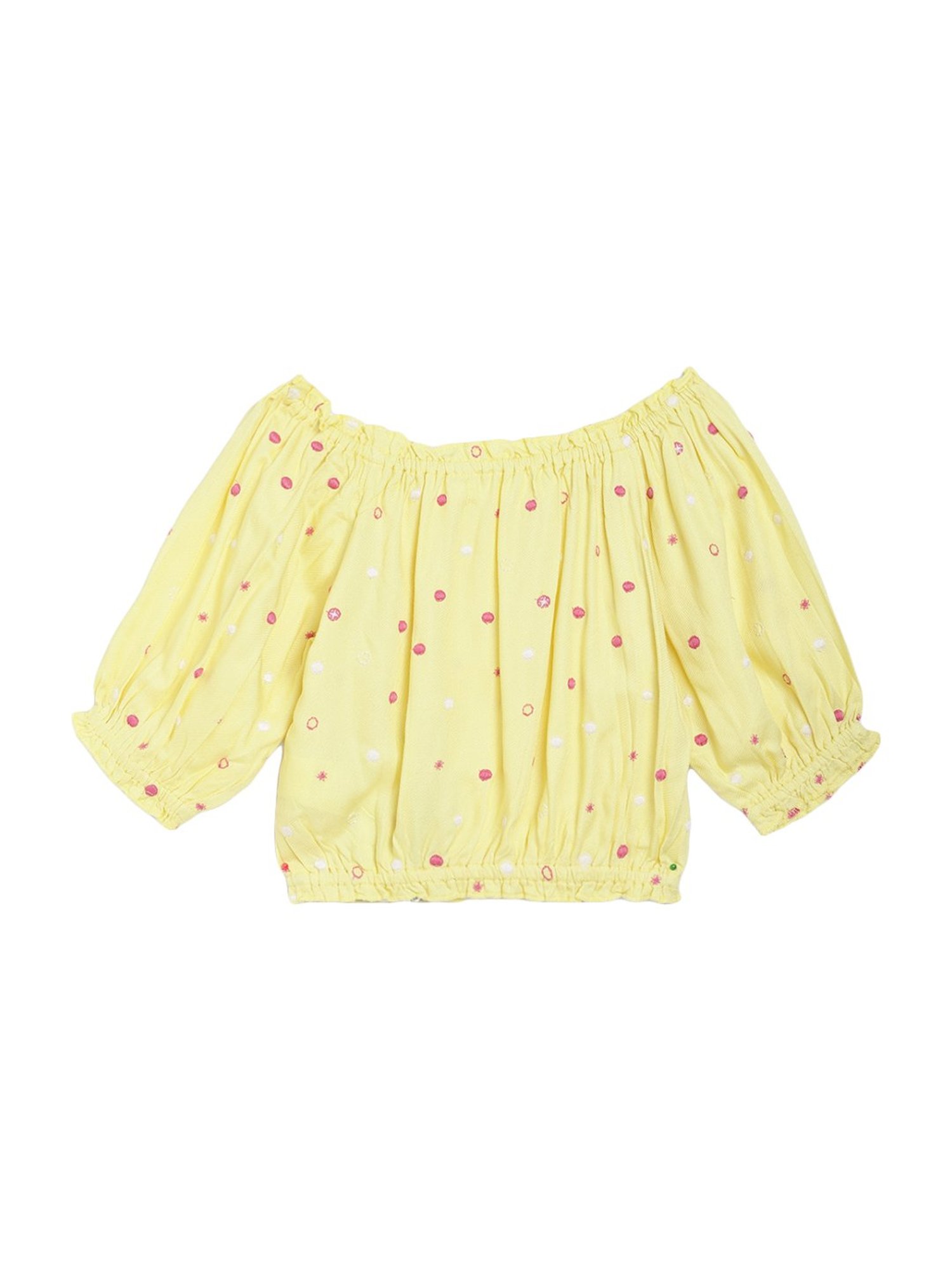 Elle Kids Yellow Applique Top