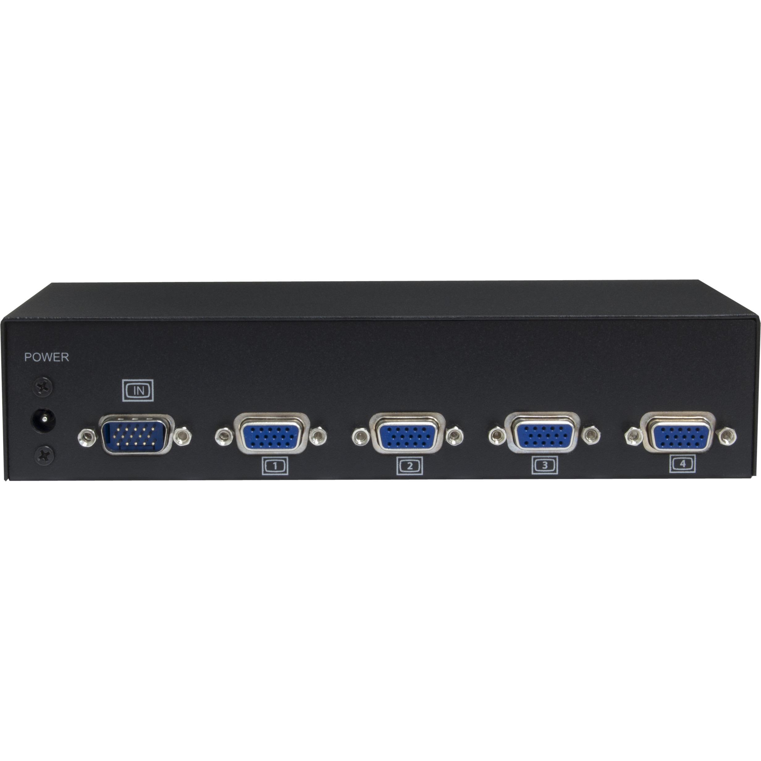 Smart AVI - VS4PS - SmartAVI WUXGA 4-Port Splitter - 95 kHz - 50 Hz to 95 kHz - 2048 x 1536 - 300 MHzMaximum Video