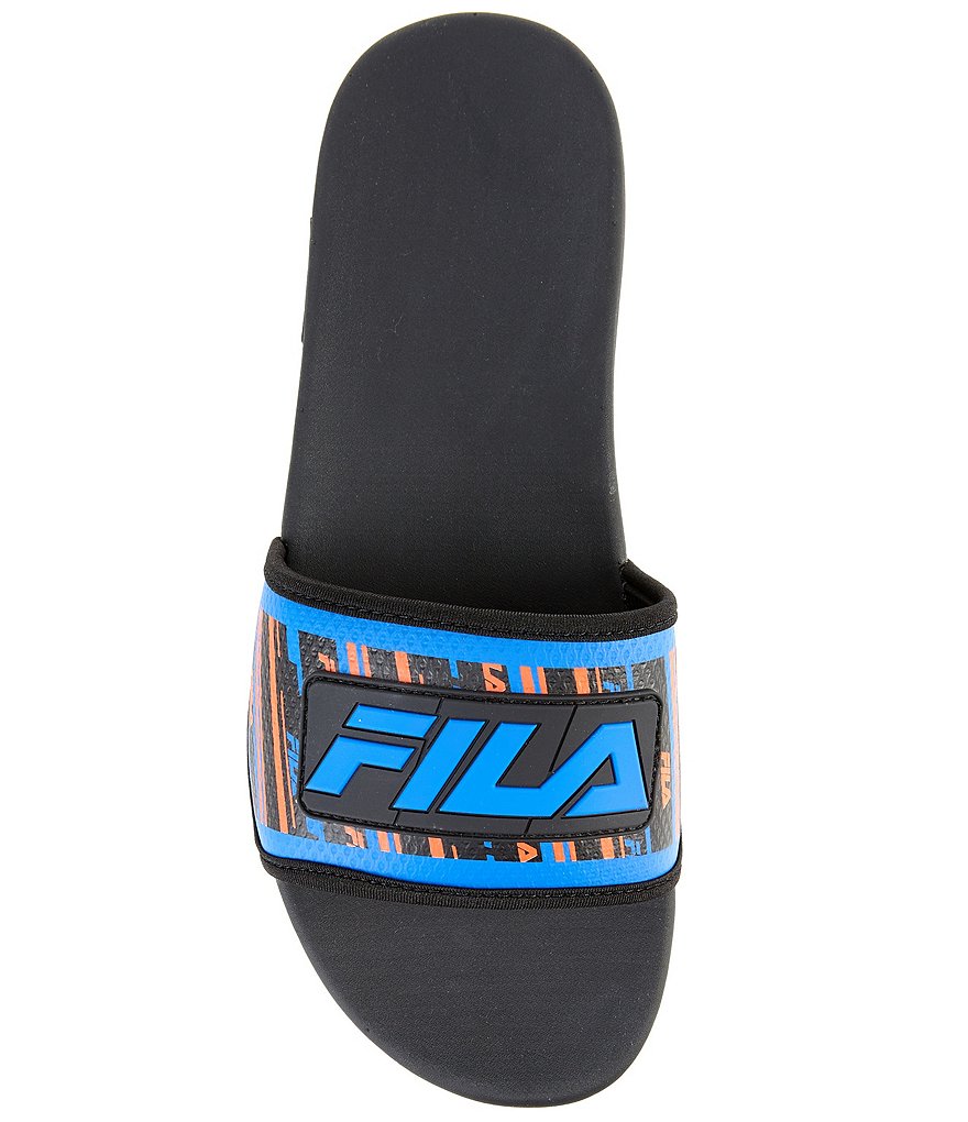 FILA Men's Lunar Logo Detail Pool Slides