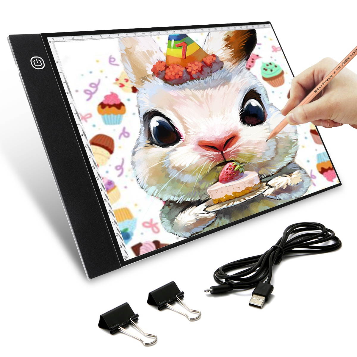 A4 LED Digital Drawing Graphic Tablet Writing Painting Box Tracing Board LED Light Pad Copy Board with Brightness Control
