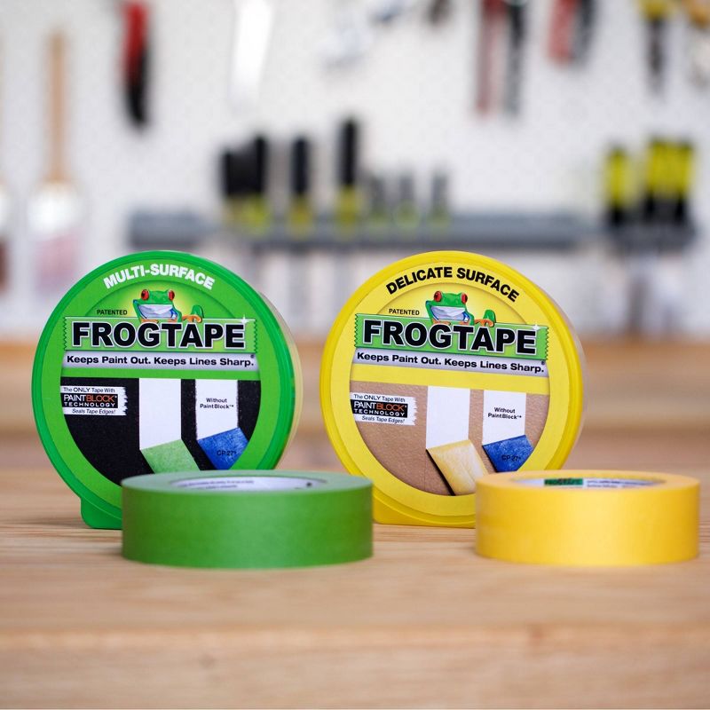 FrogTape 1.41"x 60yd 4pk Delicate Surface Painting Tape Yellow