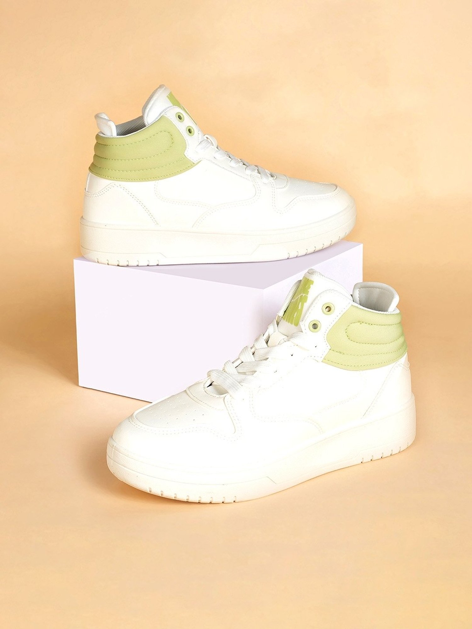 Forever Glam by Pantaloons Women's White Ankle High Sneakers