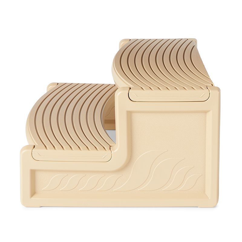 Confer Plastics Weather Resistant Patio Hot Tub & Spa Resin Handi-Steps, Light Tan
