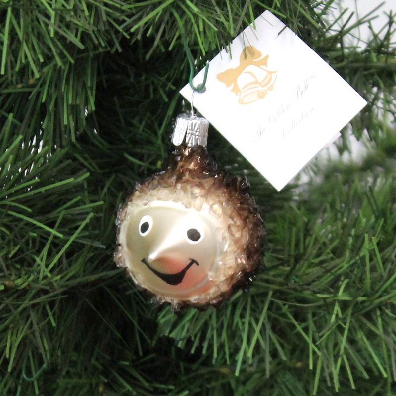 Golden Bell Collection 2.25" Hedgehog Ornament Czech Mammal  -  Tree Ornaments