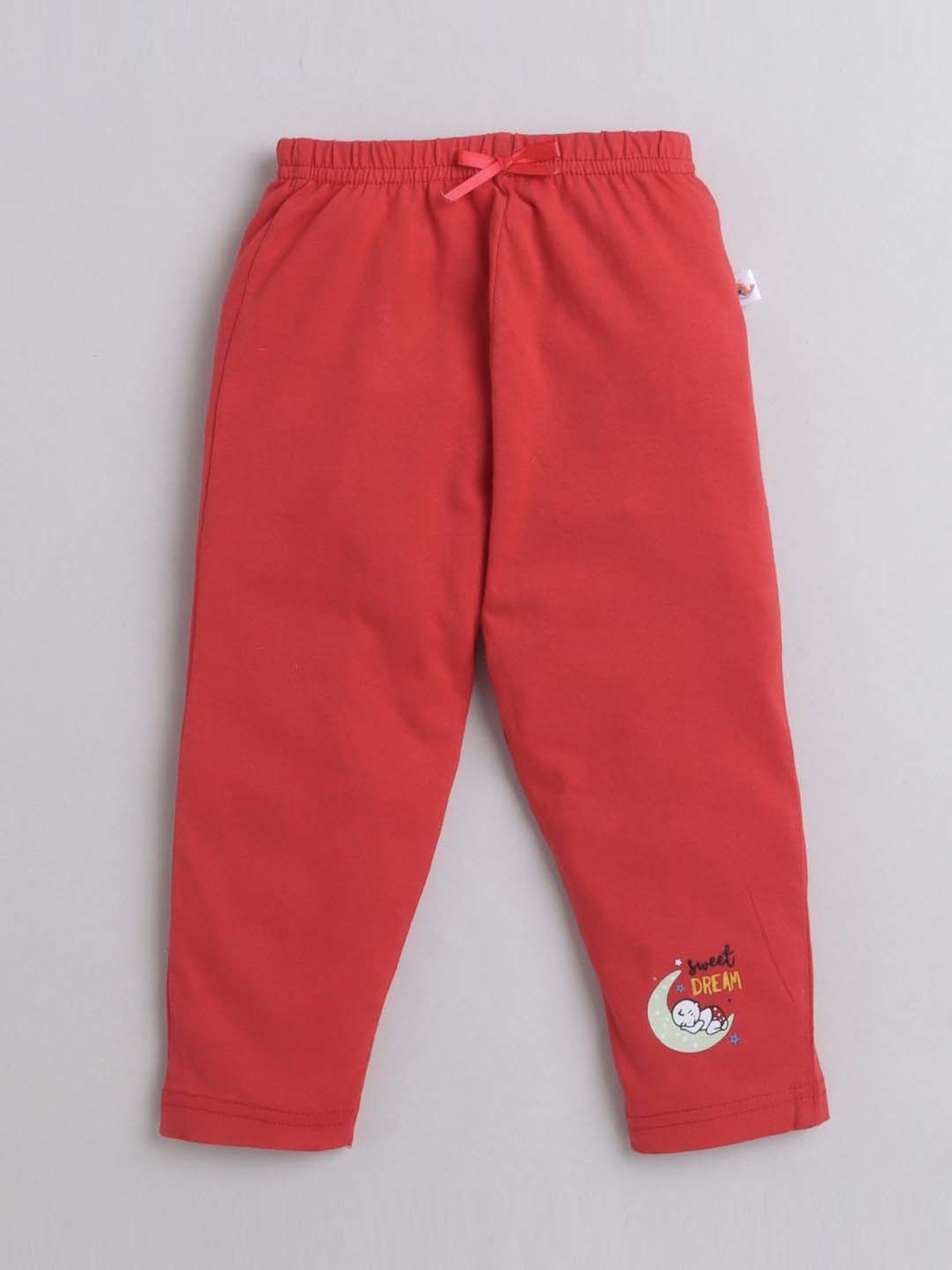 Bumzee Girls Red & Pink Printed Pajamas (Pack of 3)