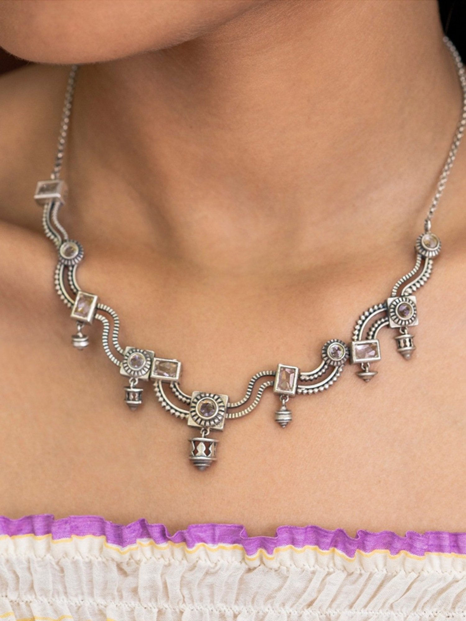 Shaya 92.5 Sterling Silver Anne Shirley Necklace for Women