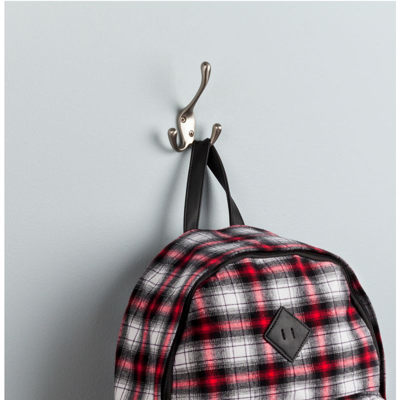 Franklin Brass 5pk Light Duty Tri-Decorative Hooks Nickel