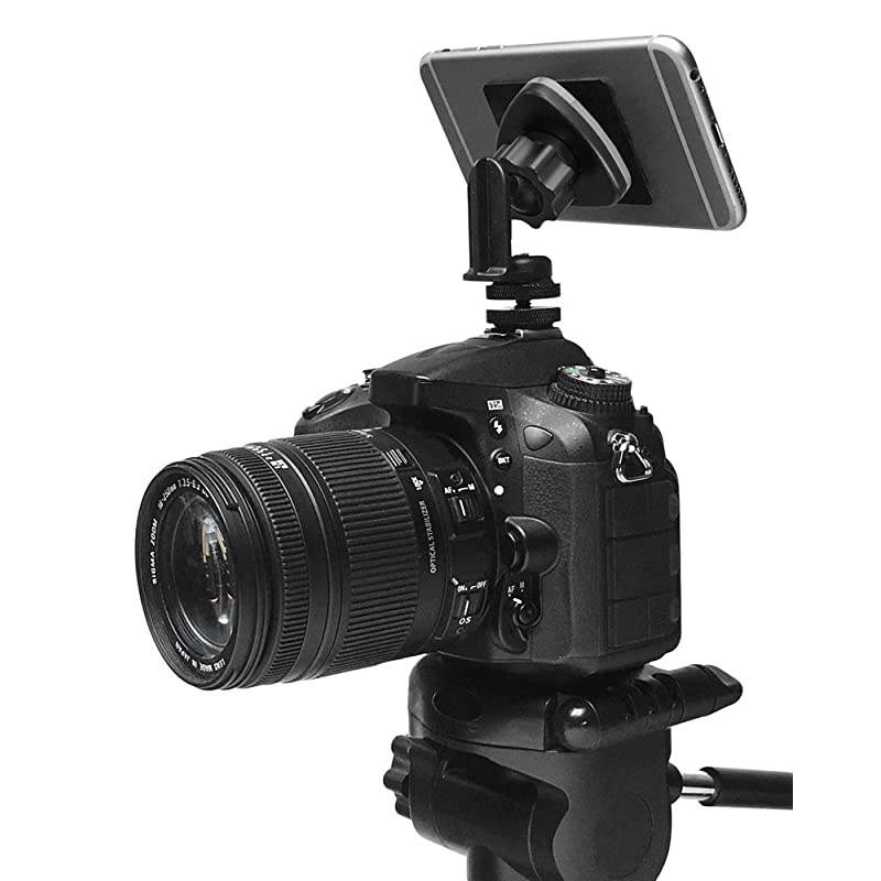 Camera Hot Shoe Magnetic Phone Mount for iPhone X 8 7 6S Plus 8 7 6S Galaxy Note 8 5 Retail Black