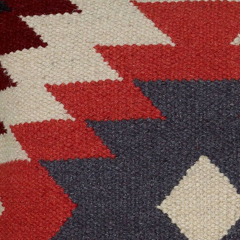 18"x18" Southwestern Striped Throw Pillow Orange/Black - Rizzy Home