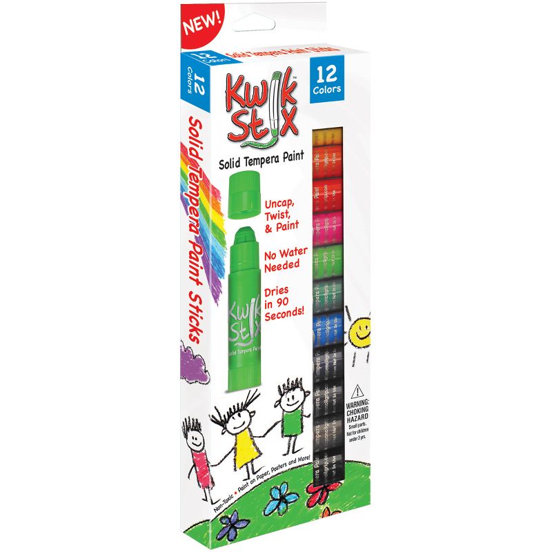Kwik Stix Tempera Paint 12/Pkg-Classic Colors