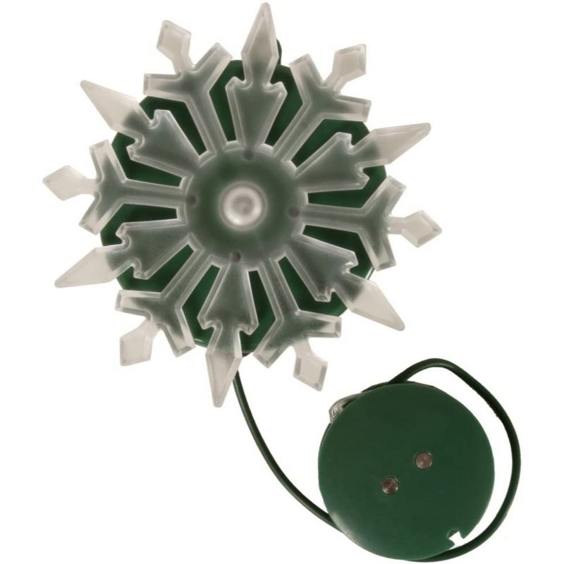 Hydrofarm 3.5" Green Thirsty Light Battery Operated Blinking Snowflake Christmas Tree Water Sensor