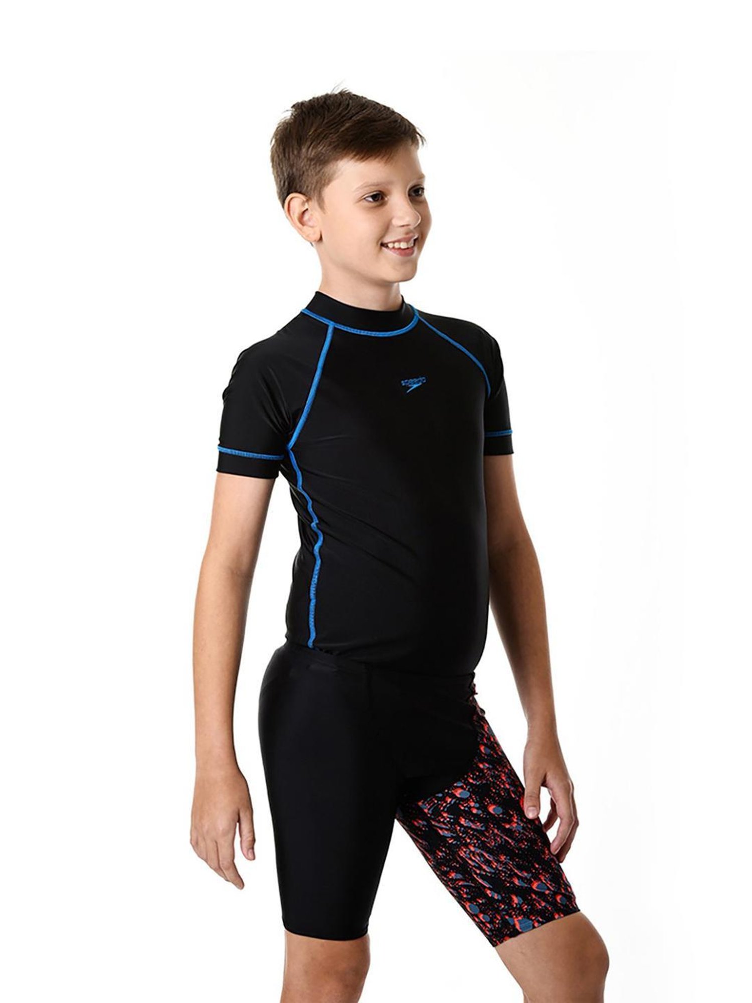 Speedo Kids Black Printed Jammer