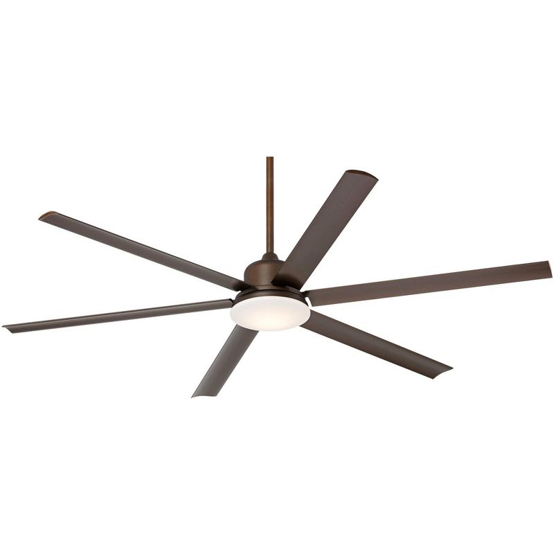 72" Casa Vieja Modern Outdoor Ceiling Fan with Light LED Dimmable Remote Control Oil Rubbed Bronze Damp Rated for Patio Porch