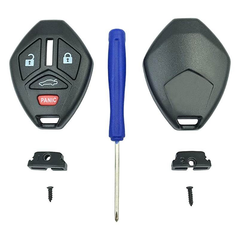Need to Cut Key Fob Shell Case Fit for Mitsubishi Eclipse Outlander Galant Endeavor Lancer Replacement Keyless Entry Remote Car Key Fob Cover Housing with Button Pad 1pcs