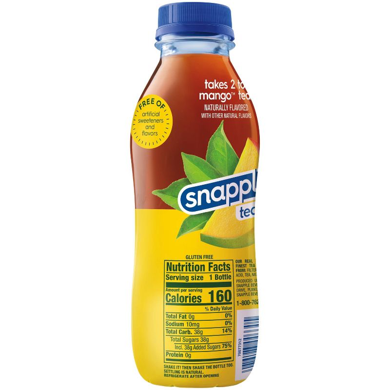 Snapple Takes 2 to Mango Tea - 16 fl oz Bottle